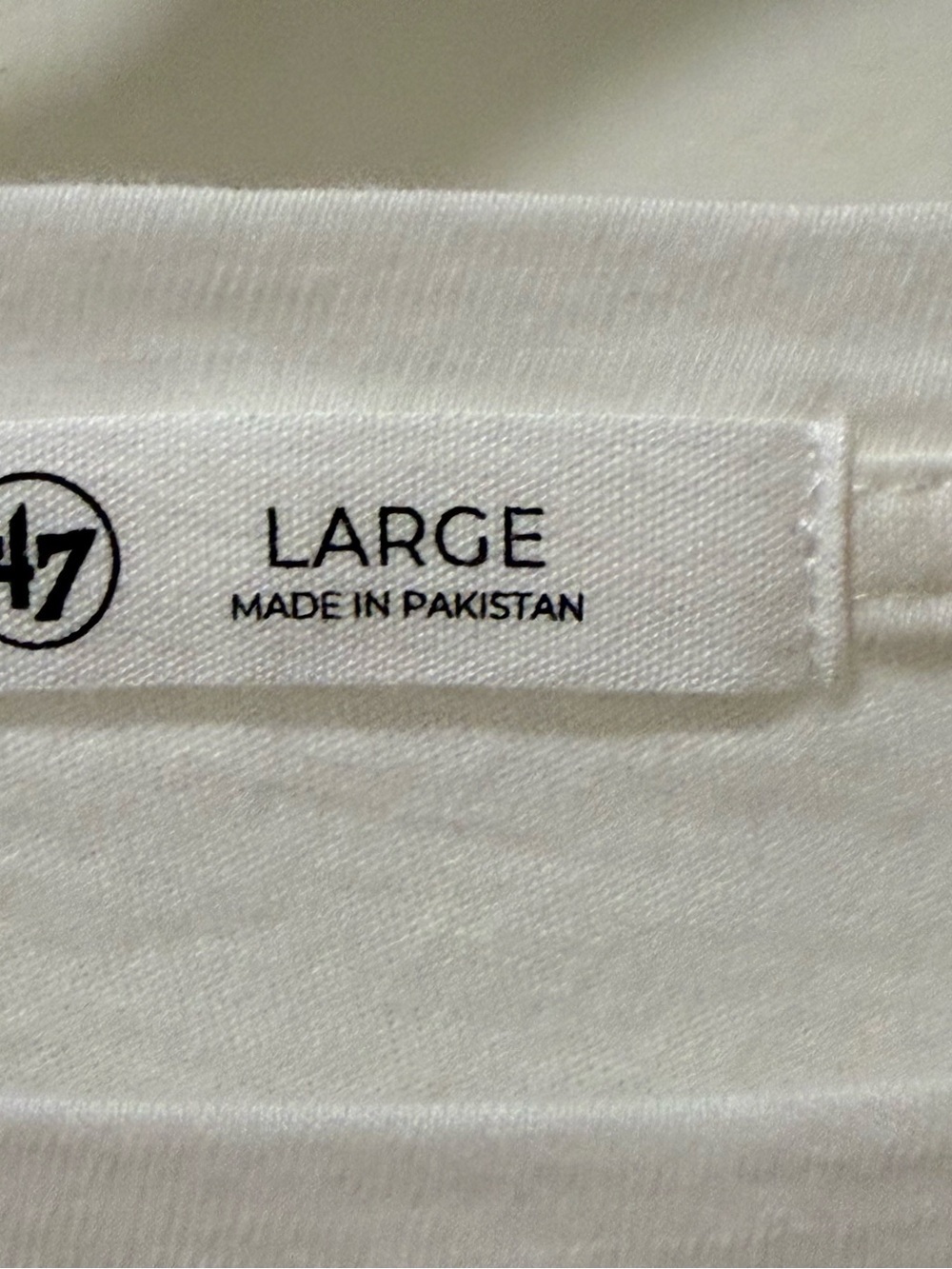47 Women's Tee - White with Black Logo Tag - Picture 6 of 11